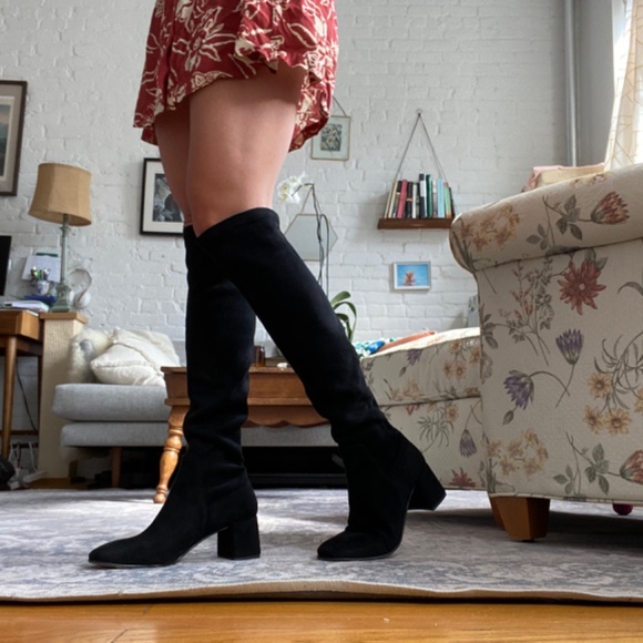 Jonak thigh-high black suede boots size 38 - Picture 3 of 4